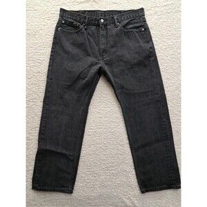 Mens Levis 505 Regular fit Jeans Size 38x30 Black